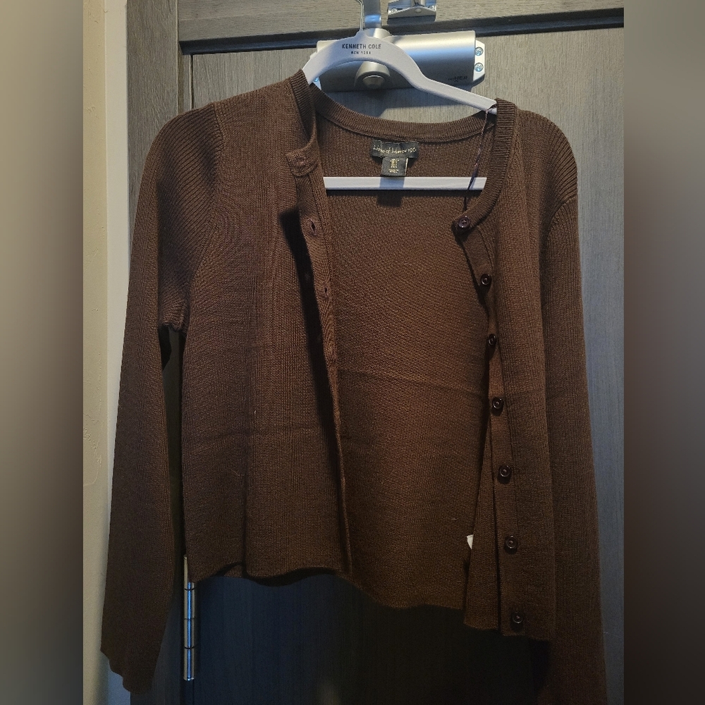 House of Harlow 1960 Rich Brown Merino Wool Sweater
